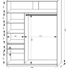 Шкаф-купе 1800 серии SOFT D1+D3+B2+PL1 (2 ящика+1штанга) профиль «Графит» в Урае - uray.mebel24.online | фото 3