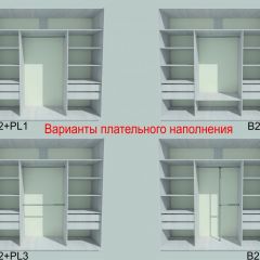 Шкаф-купе 1950 серии SILVER S3+S1+S4 B22+PL3 (по 2 ящика лев/прав+2 штанги) профиль «Серебро» в Урае - uray.mebel24.online | фото 6