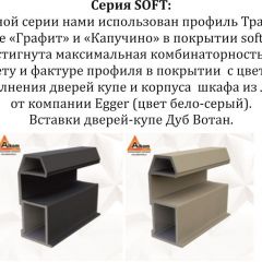 Шкаф-купе 2100 серии SOFT D5+D5+D5+B22+PL4 (по 2 ящика лев/прав+2штанги) профиль «Графит» в Урае - uray.mebel24.online | фото 11