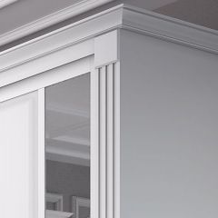 Шкаф-купе 2150 серии NEW CLASSIC K6Z+K1+K6+B22+PL2(по 2 ящика лев/прав+1 штанга+1 полка) профиль «Капучино» в Урае - uray.mebel24.online | фото 4