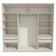 Шкаф-купе 2400 серии SOFT D4+D4+D4+B22+PL1 (по 2 ящика лев/прав+1штанга) профиль «Графит» в Урае - uray.mebel24.online | фото 2