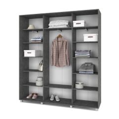 МАРТИН Шкаф-купе Камень темный (2000*450) М401 в Урае - uray.mebel24.online | фото 2