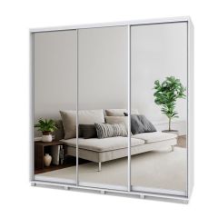 МАРТИН Шкаф-купе с зеркалами Анкор светлый (2200*450) М423 в Урае - uray.mebel24.online | фото