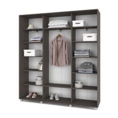 МАРТИН Шкаф-купе с зеркалами Анкор темный (2000*450) М403 в Урае - uray.mebel24.online | фото 2