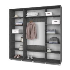 МАРТИН Шкаф-купе с зеркалами Камень темный (2200*450) М423 в Урае - uray.mebel24.online | фото 2