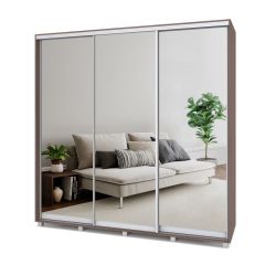 МАРТИН Шкаф-купе с зеркалами Шимо темный (2200*450) М423 в Урае - uray.mebel24.online | фото