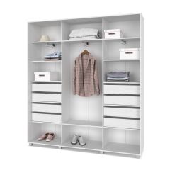 МАРТИН Шкаф-купе с зеркалом Анкор светлый (2200*450) М422 в Урае - uray.mebel24.online | фото 4