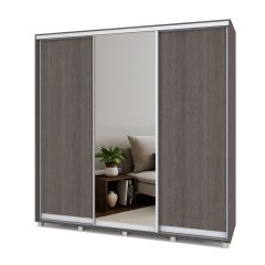 МАРТИН Шкаф-купе с зеркалом Анкор темный (2200*450) М422 в Урае - uray.mebel24.online | фото