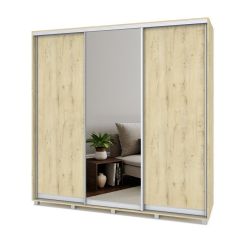 МАРТИН Шкаф-купе с зеркалом Ирландский дуб (2200*450) М422 в Урае - uray.mebel24.online | фото
