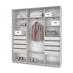 МАРТИН Шкаф-купе с зеркалом Шимо светлый (2200*450) М422 в Урае - uray.mebel24.online | фото 4