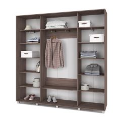 МАРТИН Шкаф-купе с зеркалом Шимо темный (2200*450) М422 в Урае - uray.mebel24.online | фото 2