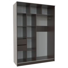 Шкаф-купе ПШ-2.9 1500 Фасад СТРЕЛКА (Венге/ДУБ МОЛОЧНЫЙ стрелка чер) в Урае - uray.mebel24.online | фото 2