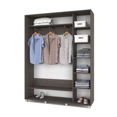 РОЛАНД Шкаф-купе с зеркалами Анкор темный (450*1700)  Р473 в Урае - uray.mebel24.online | фото 2