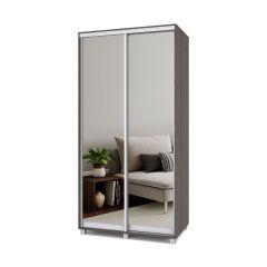 РОЛАНД Шкаф-купе с зеркалами Анкор темный (450*1100) Р413 в Урае - uray.mebel24.online | фото 2