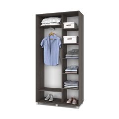 РОЛАНД Шкаф-купе с зеркалами Анкор темный (450*1100) Р413 в Урае - uray.mebel24.online | фото 3