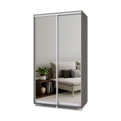 РОЛАНД Шкаф-купе с зеркалами Анкор темный (450*1200) Р423 в Урае - uray.mebel24.online | фото 2
