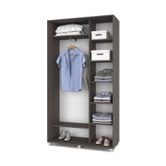 РОЛАНД Шкаф-купе с зеркалами Анкор темный (450*1200) Р423 в Урае - uray.mebel24.online | фото 3