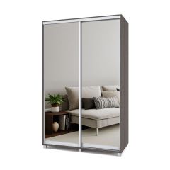РОЛАНД Шкаф-купе с зеркалами Анкор темный (450*1400) Р443 в Урае - uray.mebel24.online | фото 2
