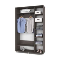 РОЛАНД Шкаф-купе с зеркалами Анкор темный (450*1400) Р443 в Урае - uray.mebel24.online | фото 3