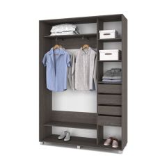 РОЛАНД Шкаф-купе с зеркалами Анкор темный (450*1400) Р443 в Урае - uray.mebel24.online | фото 5