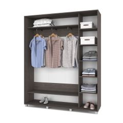 РОЛАНД Шкаф-купе с зеркалами Анкор темный (450*1800) Р483 в Урае - uray.mebel24.online | фото 2