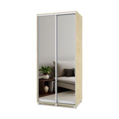РОЛАНД Шкаф-купе с зеркалами Ирландский дуб (450*1000) Р403 в Урае - uray.mebel24.online | фото