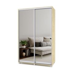 РОЛАНД Шкаф-купе с зеркалами Ирландский дуб (450*1400) Р443 в Урае - uray.mebel24.online | фото 2