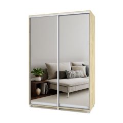 РОЛАНД Шкаф-купе с зеркалами Ирландский дуб (450*1500) Р453 в Урае - uray.mebel24.online | фото 2