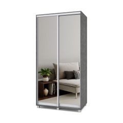 РОЛАНД Шкаф-купе с зеркалами Камень темный (600*1100) Р613 в Урае - uray.mebel24.online | фото