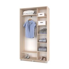 РОЛАНД Шкаф-купе с зеркалами Млечный дуб (450*1200) Р423 в Урае - uray.mebel24.online | фото 3