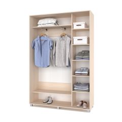 РОЛАНД Шкаф-купе с зеркалами Млечный дуб (450*1500) Р453 в Урае - uray.mebel24.online | фото 2