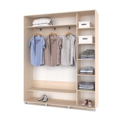 РОЛАНД Шкаф-купе с зеркалами Млечный дуб (450*1800) Р483 в Урае - uray.mebel24.online | фото 2