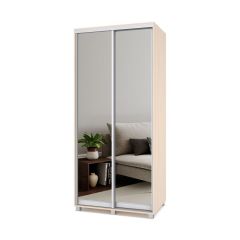 РОЛАНД Шкаф-купе с зеркалами Млечный дуб (600*1000) Р603 в Урае - uray.mebel24.online | фото