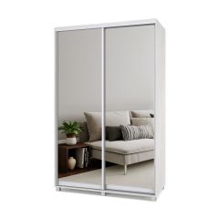 РОЛАНД Шкаф-купе с зеркалами Шимо светлый (450*1400) Р443 в Урае - uray.mebel24.online | фото