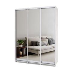 РОЛАНД Шкаф-купе с зеркалами Шимо светлый (450*1700)  Р473 в Урае - uray.mebel24.online | фото