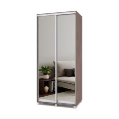 РОЛАНД Шкаф-купе с зеркалами Шимо темный (450*1000) Р403 в Урае - uray.mebel24.online | фото