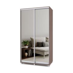РОЛАНД Шкаф-купе с зеркалами Шимо темный (450*1200) Р423 в Урае - uray.mebel24.online | фото 2