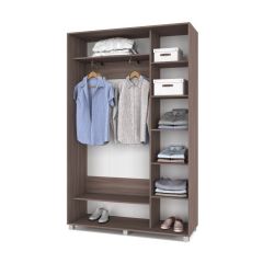 РОЛАНД Шкаф-купе с зеркалами Шимо темный (450*1400) Р443 в Урае - uray.mebel24.online | фото 2