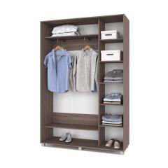 РОЛАНД Шкаф-купе с зеркалами Шимо темный (450*1500) Р453 в Урае - uray.mebel24.online | фото 2