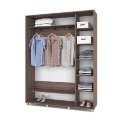 РОЛАНД Шкаф-купе с зеркалами Шимо темный (450*1700) Р473 в Урае - uray.mebel24.online | фото 2