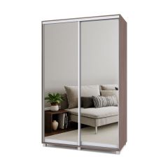 РОЛАНД Шкаф-купе с зеркалами Шимо темный (600*1400) Р643 в Урае - uray.mebel24.online | фото