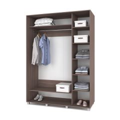 РОЛАНД Шкаф-купе с зеркалами Шимо темный (600*1800) Р683 в Урае - uray.mebel24.online | фото 2