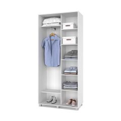 РОЛАНД Шкаф-купе с зеркалом Анкор светлый (450*1000) Р402 в Урае - uray.mebel24.online | фото 3