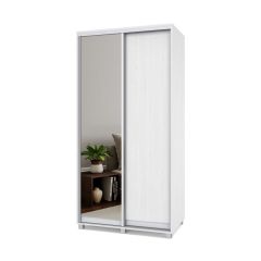 РОЛАНД Шкаф-купе с зеркалом Анкор светлый (450*1100) Р412 в Урае - uray.mebel24.online | фото
