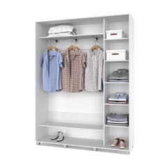 РОЛАНД Шкаф-купе с зеркалом Анкор светлый (450*1700) Р472 в Урае - uray.mebel24.online | фото 3