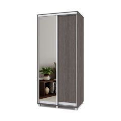 РОЛАНД Шкаф-купе с зеркалом Анкор темный (450*1000) Р402 в Урае - uray.mebel24.online | фото 2