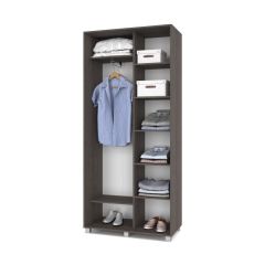 РОЛАНД Шкаф-купе с зеркалом Анкор темный (450*1000) Р402 в Урае - uray.mebel24.online | фото 3