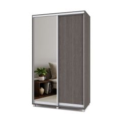 РОЛАНД Шкаф-купе с зеркалом Анкор темный (450*1300) Р432 в Урае - uray.mebel24.online | фото