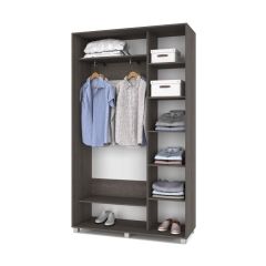 РОЛАНД Шкаф-купе с зеркалом Анкор темный (450*1300) Р432 в Урае - uray.mebel24.online | фото 3