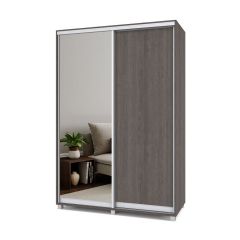 РОЛАНД Шкаф-купе с зеркалом Анкор темный (450*1500) Р452 в Урае - uray.mebel24.online | фото 2